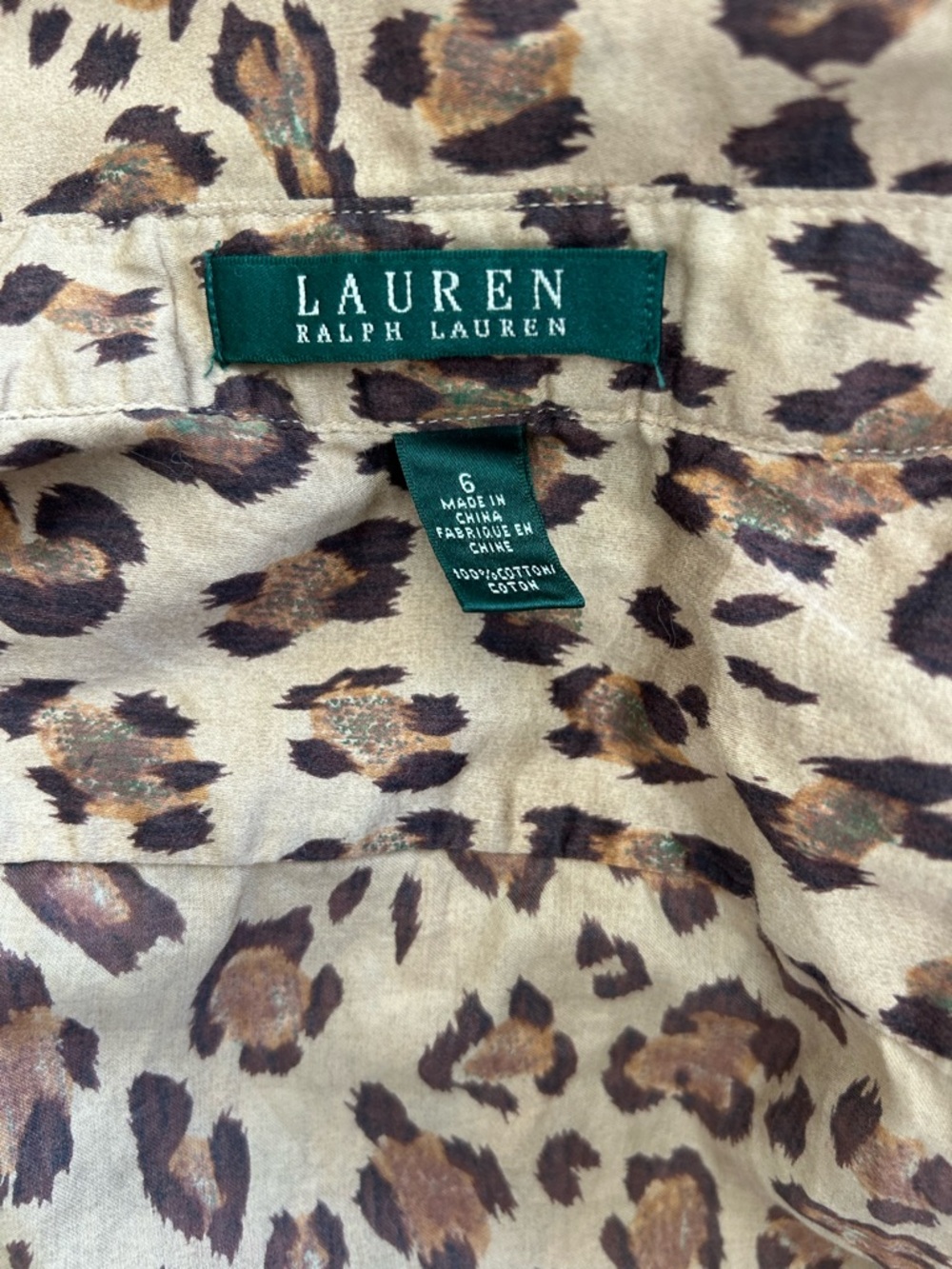 Ralph Lauren Leopard-Print Midi Shirt Dress - Brown/Tan - Picture 12 of 13
